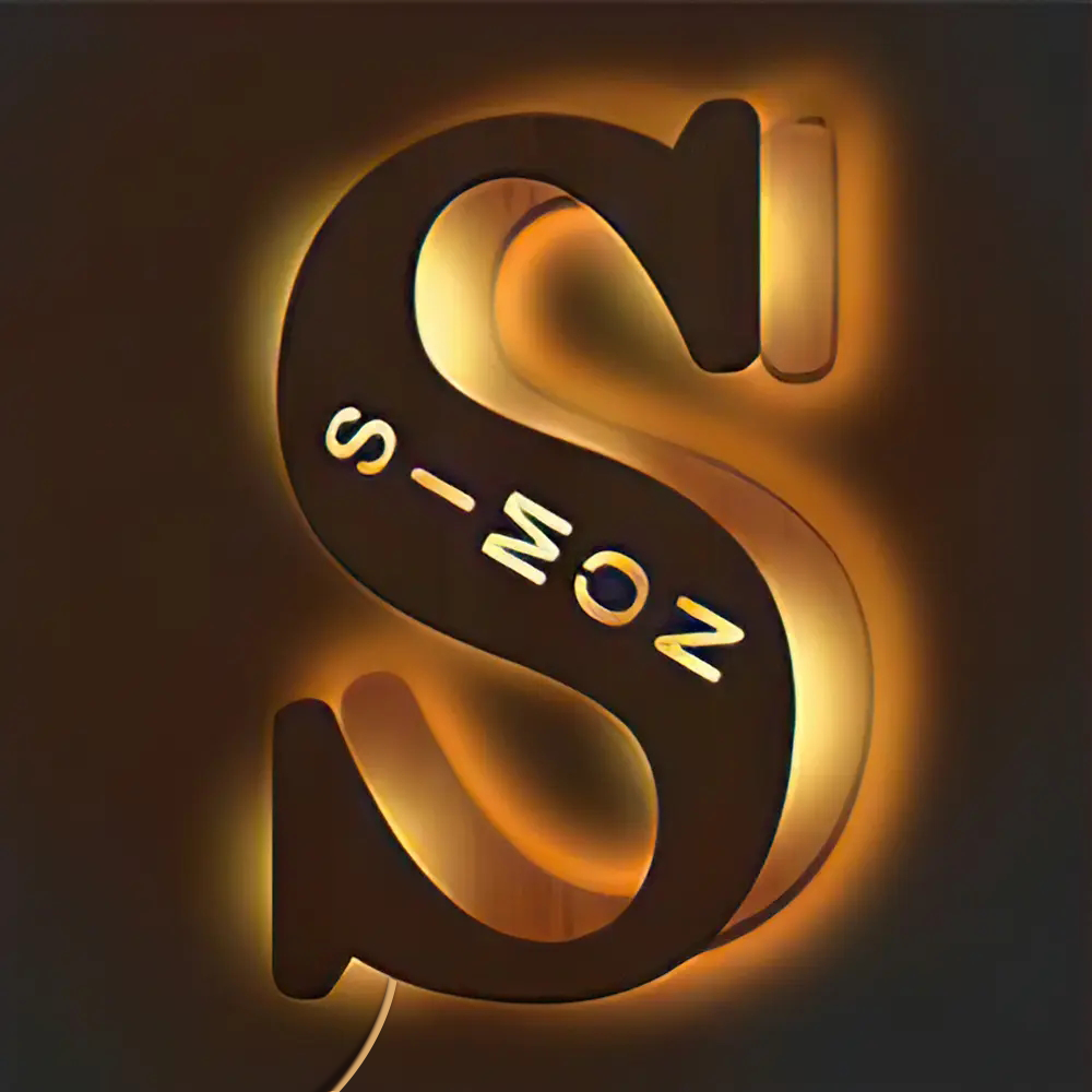 Custom Wooden Alphabet Night Light 19CM