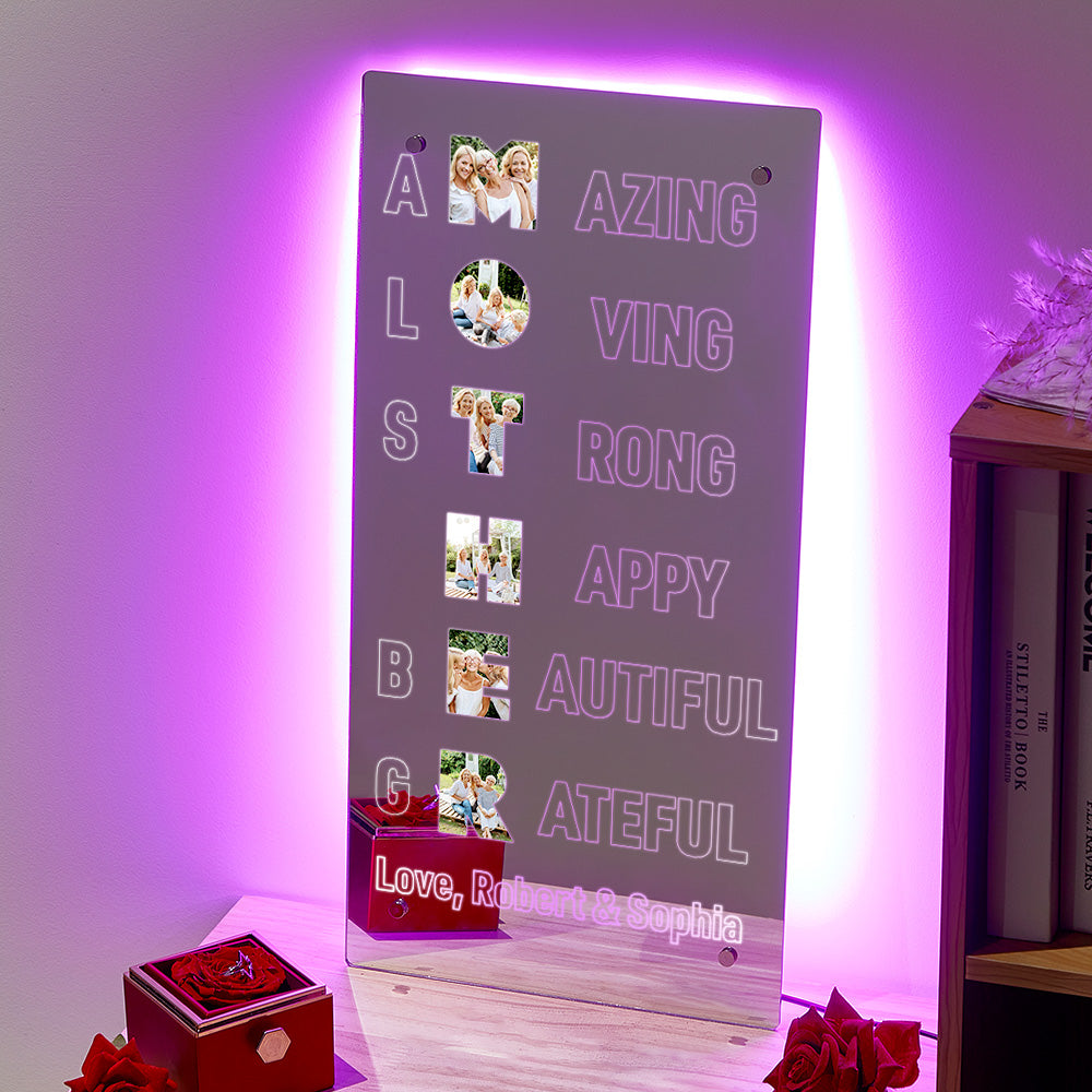 Personalized Photo Mirror Light