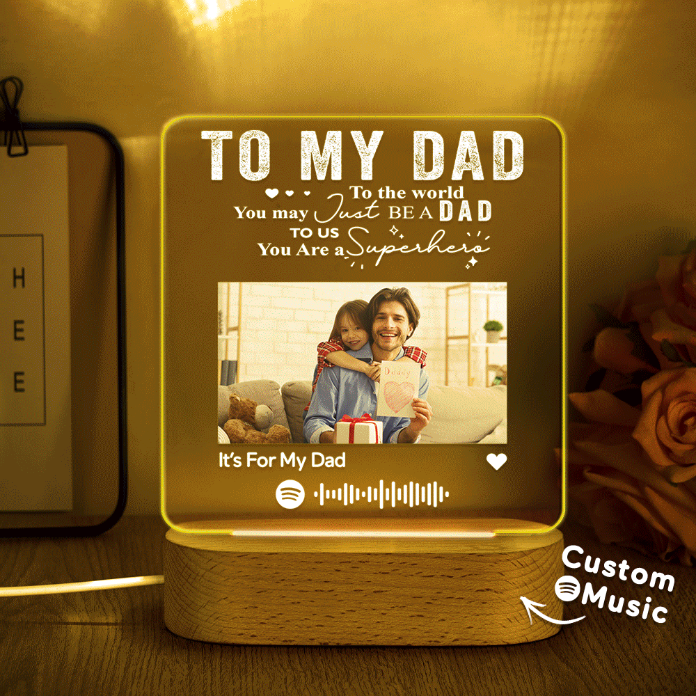 Personalized Music Plaque Photo Night Light