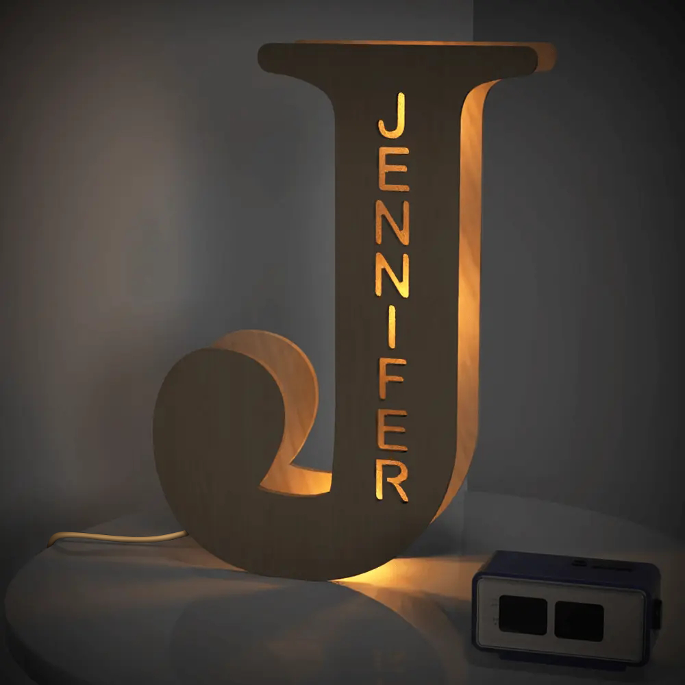 Custom Wooden Alphabet Night Light