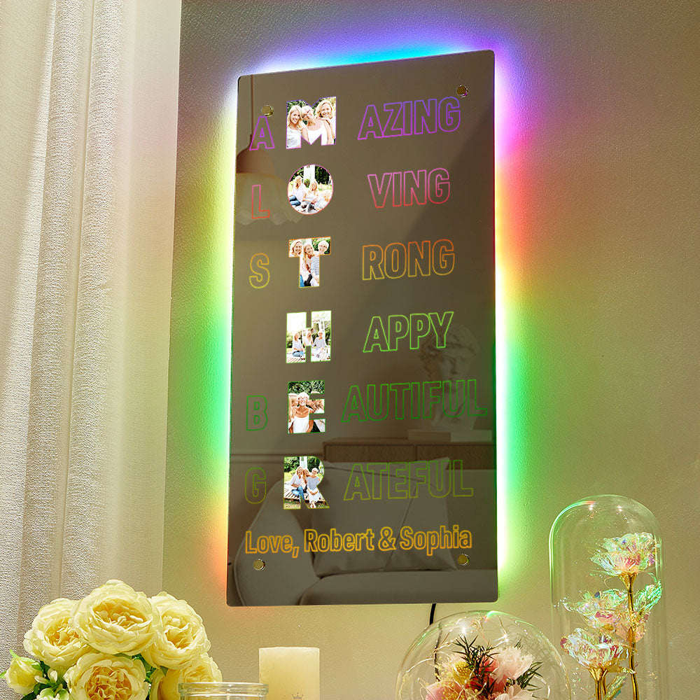 Personalized Photo Mirror Light