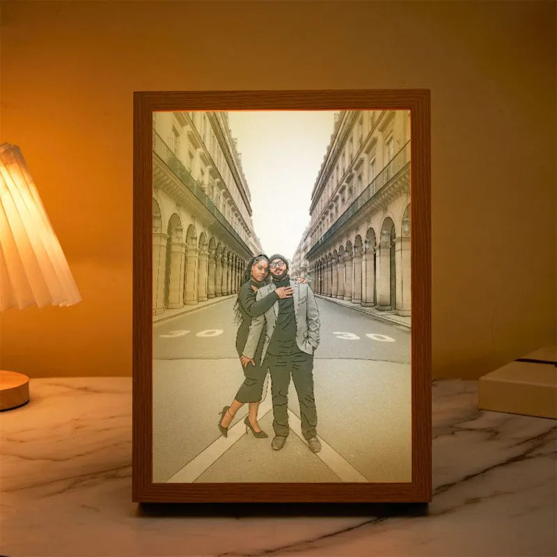 Custom Line Art Photo Lamp