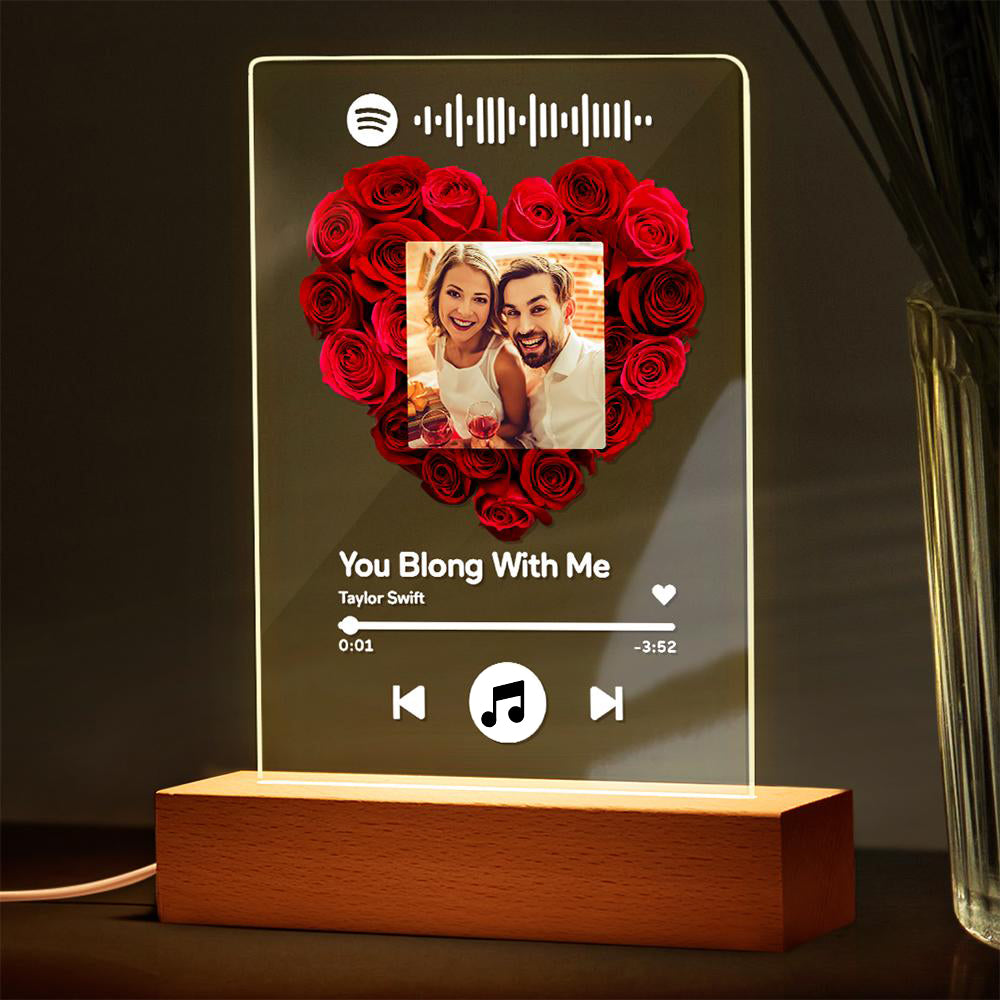 Custom Rose Plaque Night Light