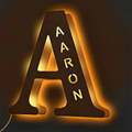 Custom Wooden Alphabet Night Light 19CM