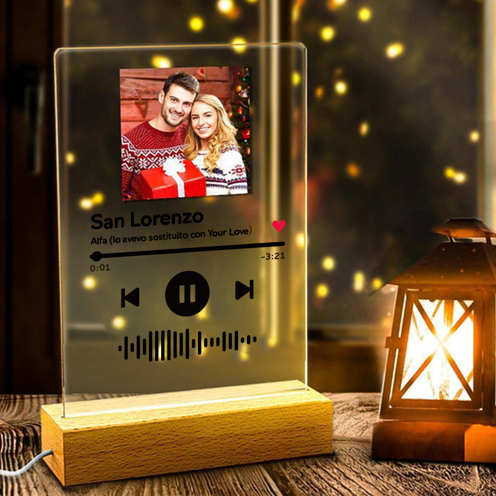 Custom Scannable Music Plaque Night Light