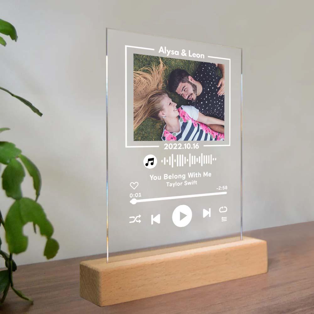 Custom Glass Music Plaque Night Light