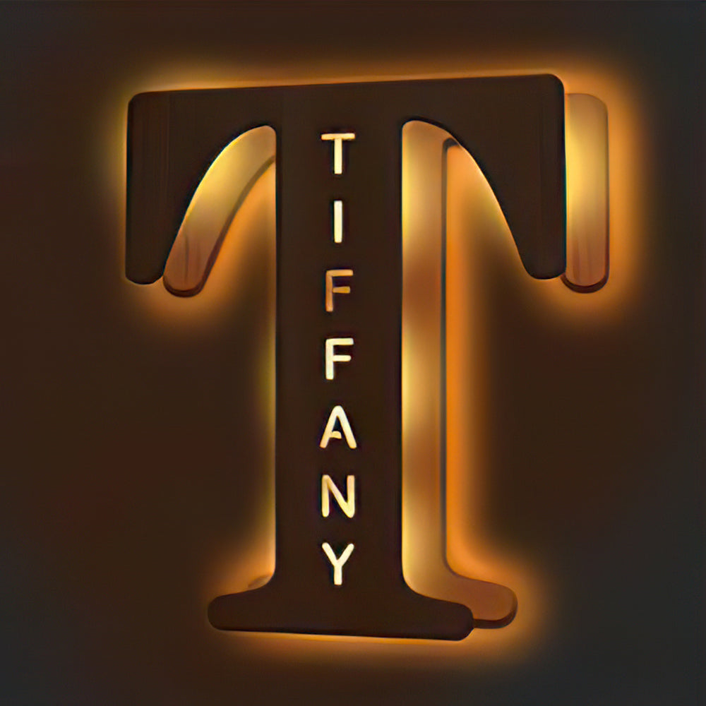 Personalized Wooden Letter Night Light