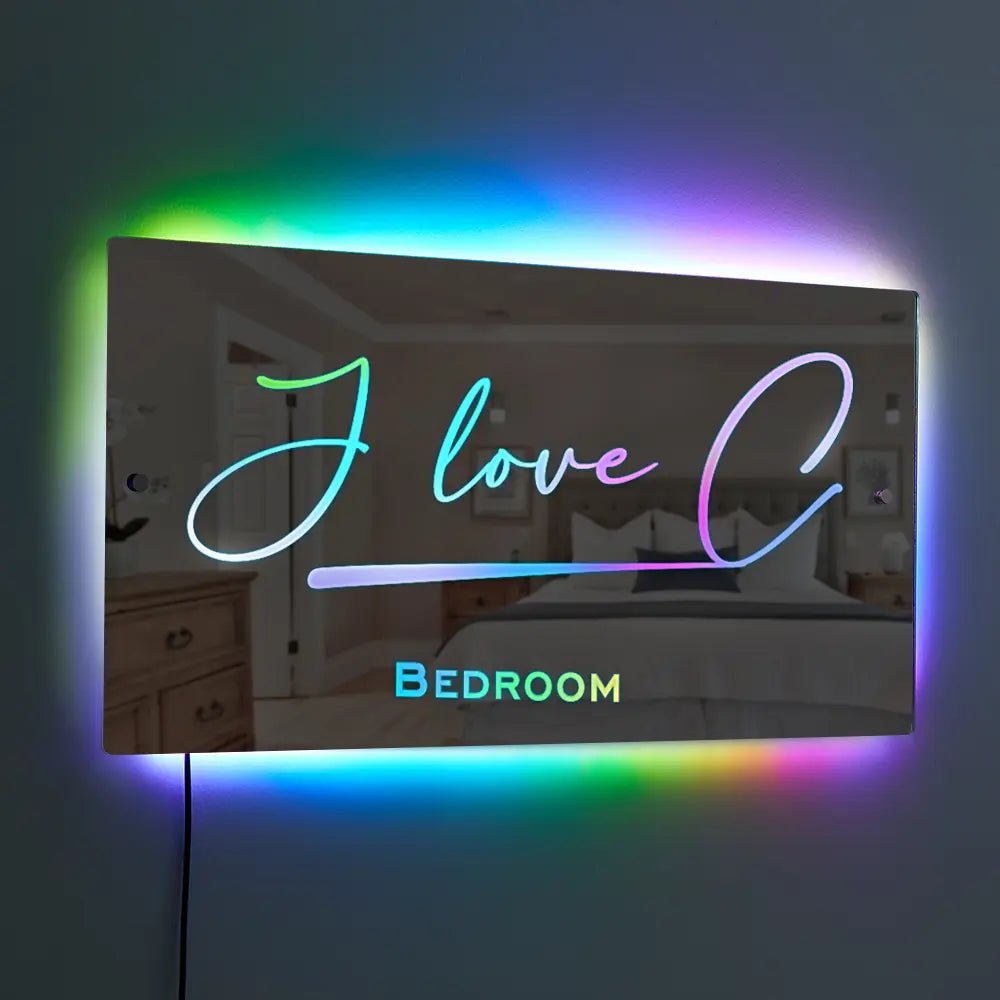 Personalized Name Light Up Mirror
