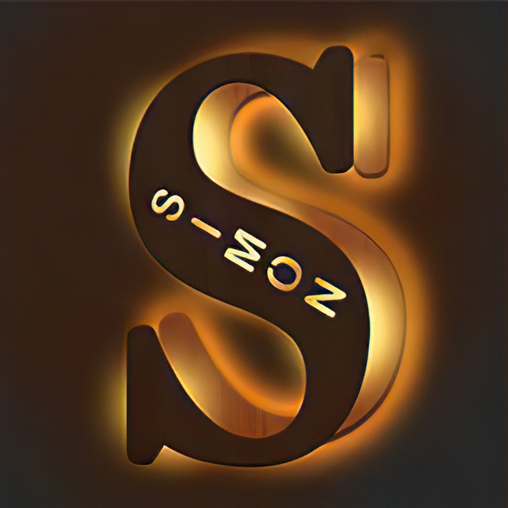 Personalized Wooden Letter Night Light 28CM