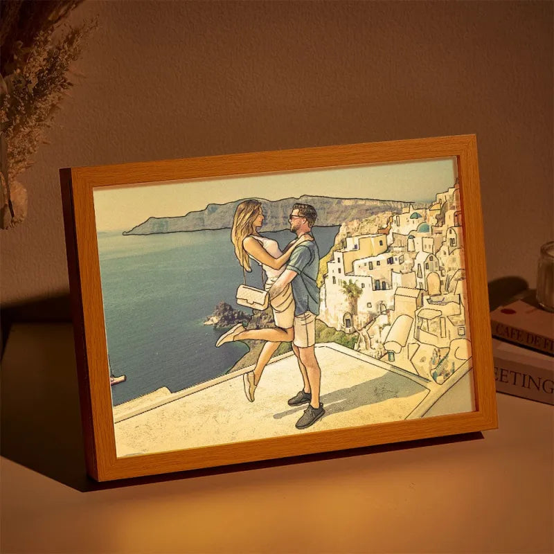 Custom Line Art Photo Lamp