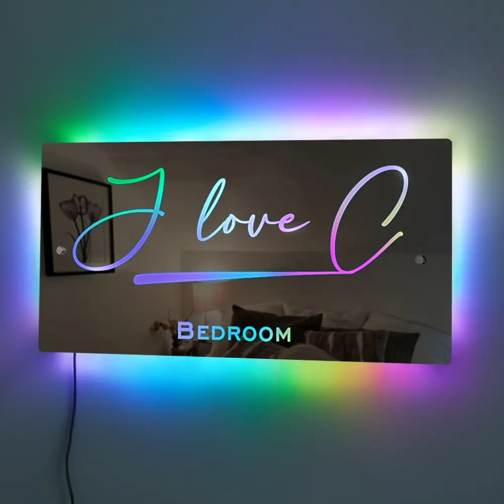 Personalized Name Light Up Mirror