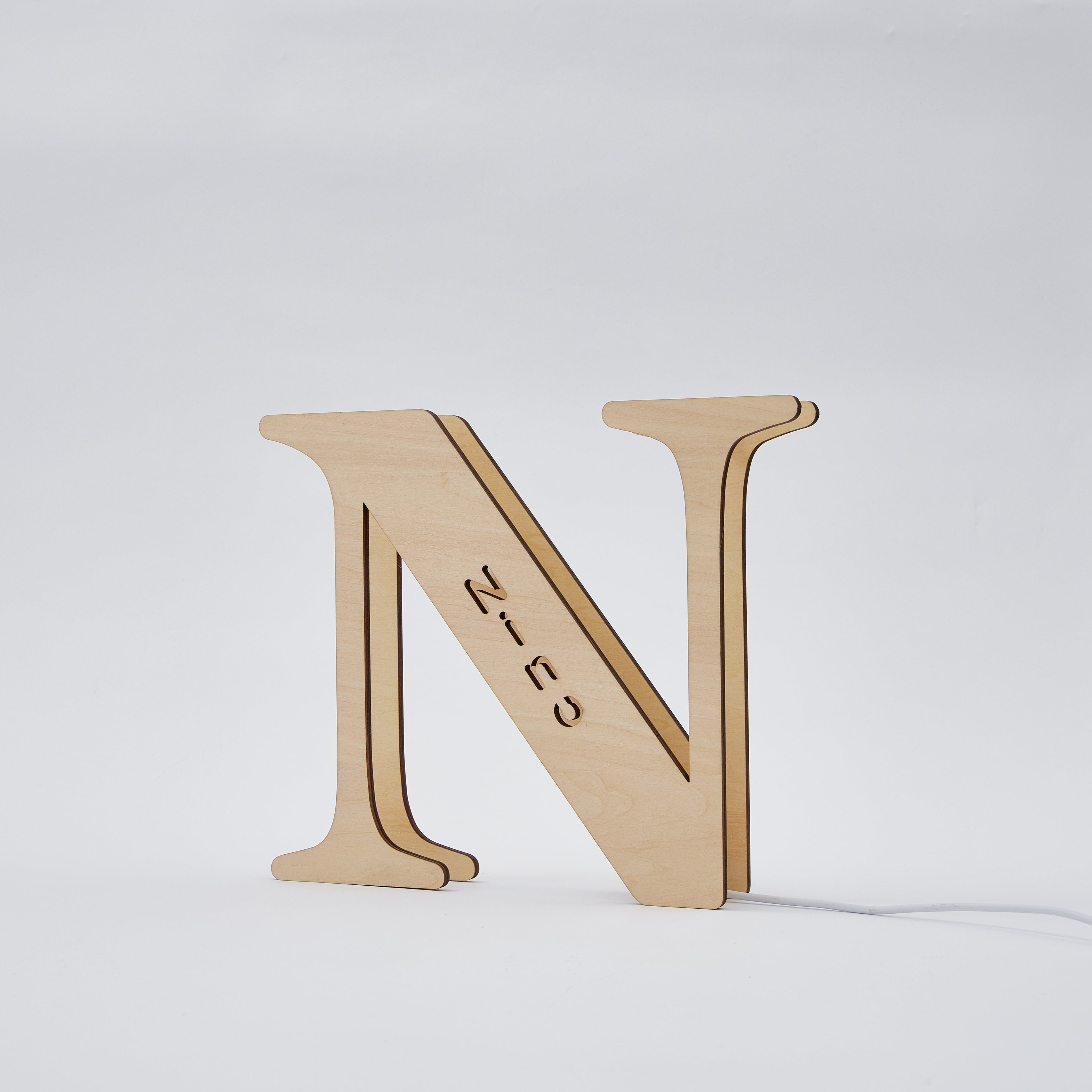 Custom Wooden Letter Night Light
