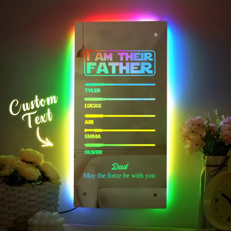 Father Lightsaber Mirror Light